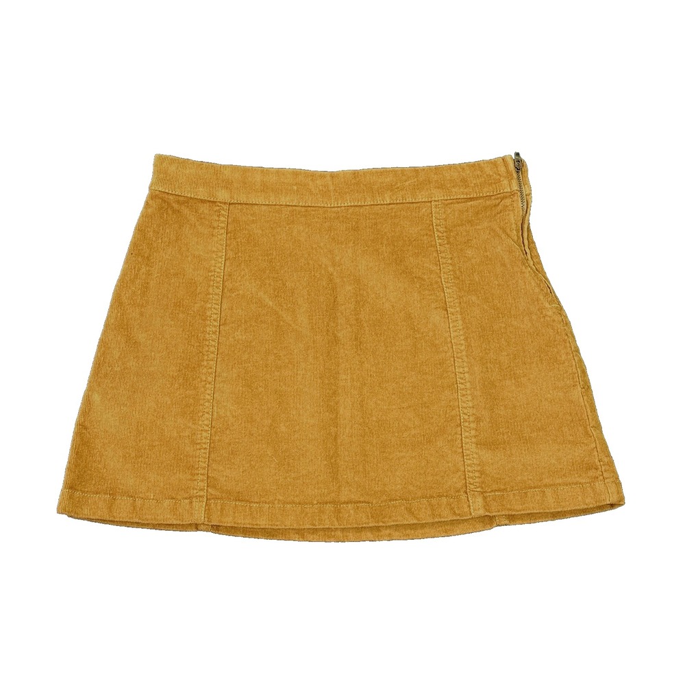 J Crew Crewcuts Corduroy Skirt Girl XL 14 Mustard Yellow A Line Short Mini Wale